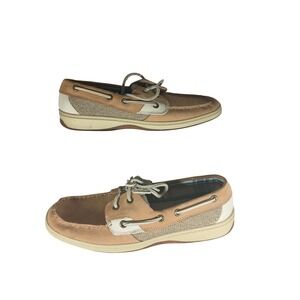 Canyon River Blues Nemo Boat Shoes 8.5M Tan Leather Mesh Nautical Loafers